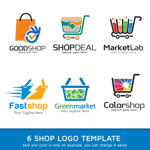 Shop Logo Template Design Vector — 스톡 벡터