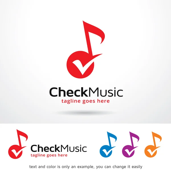 Check Music Logo Template Design Vector — Stock Vector