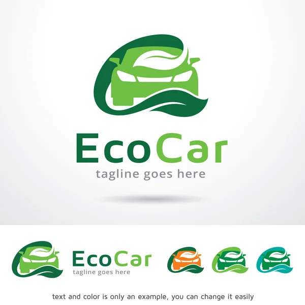 Eco Car Logo Szablon projektowania wektor — Wektor stockowy