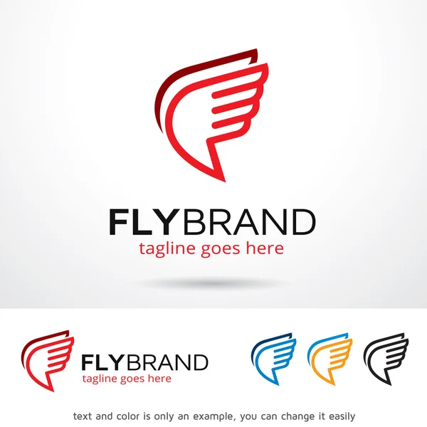 Fly Brand Logo Template Design Vector — Stock Vector