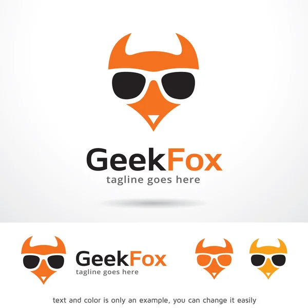 Geek Fox Logo Plantilla Vector de diseño — Vector de stock