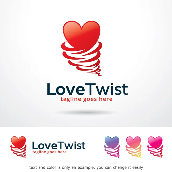 Amor Twist Logo Template Design Vector —  Vetores de Stock