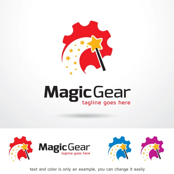 Magische Gear Logo sjabloon ontwerp Vector — Stockvector