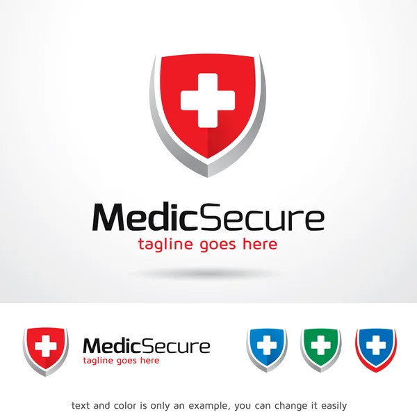Medische veilige Logo Template Ontwerp Vector — Stockvector