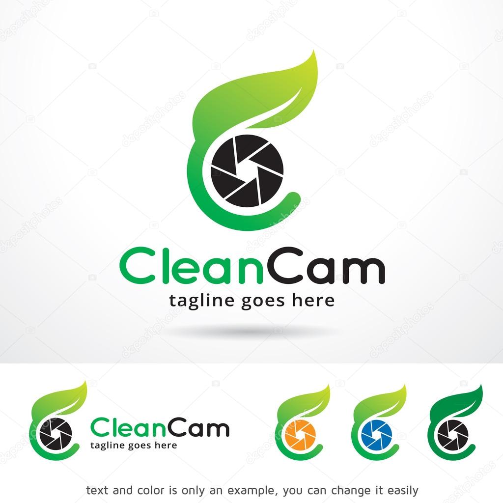 Clean Camera Logo Template Design Vector