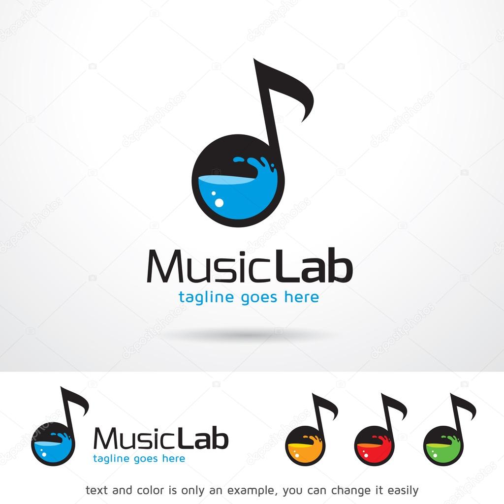 Music Lab Logo Template Design Vector