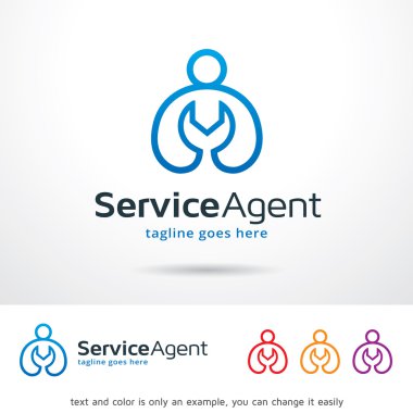 Hizmet Aracısı Logo şablonu tasarlamak vektör