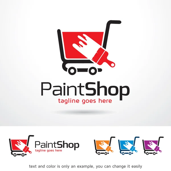 Paint Shop Logo Template Design Vector — Stock Vector