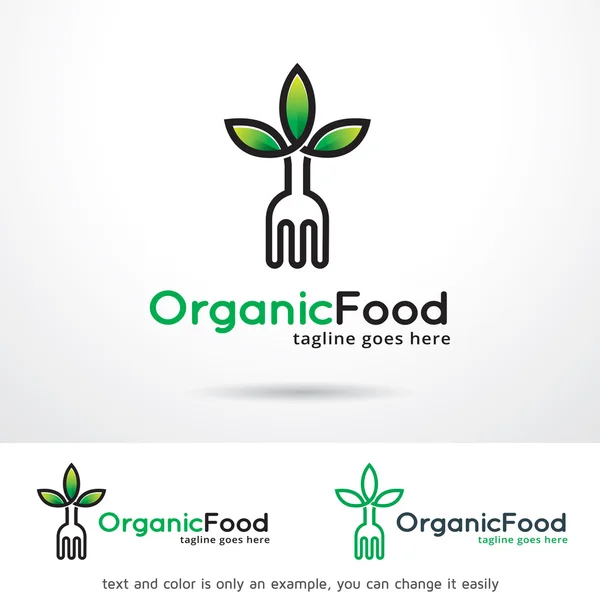 Vector de diseño de la plantilla de logotipo de alimentos orgánicos — Vector de stock