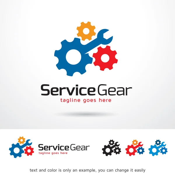 Service gear logo vorlage design vektor — Stockvektor
