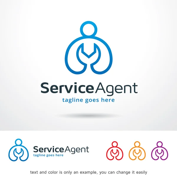 Hizmet Aracısı Logo şablonu tasarlamak vektör — Stok Vektör