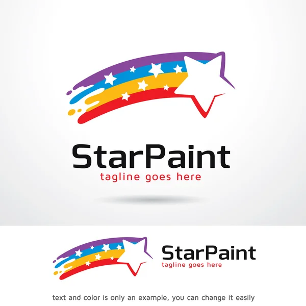 Stjärna Paint Logo mall Design vektor — Stock vektor