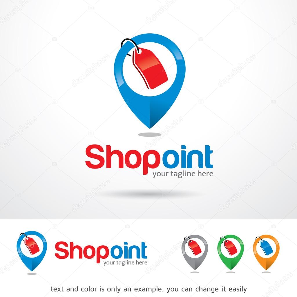 Shop Point Logo Template Design Vector