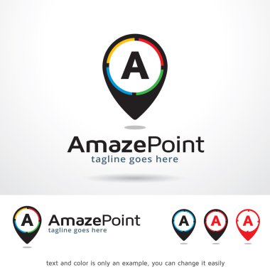 Harf A Logo şablonu tasarlamak vektör hayret