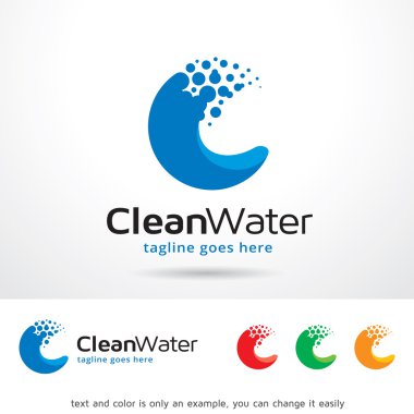 Clean Water Logo Template Design Vector