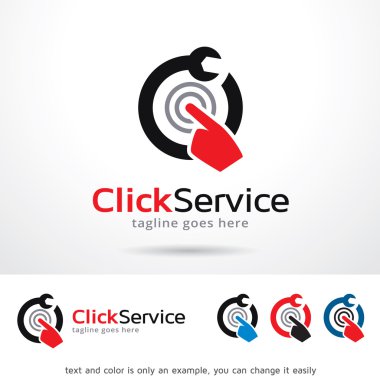 Hizmet Logo şablonu tasarlamak vektör tıklatın