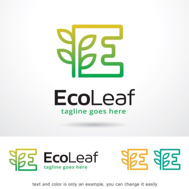 Eco Leaf Letter E Logo Template Design Vector