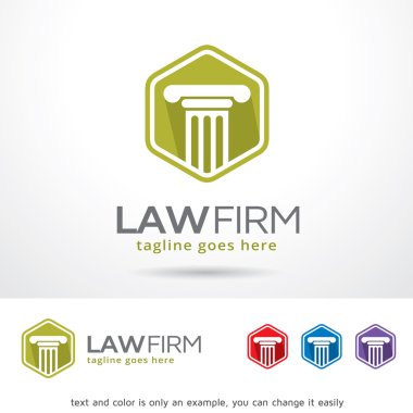 Hukuk Firması Logo Şablonu Tasarım Vektörü