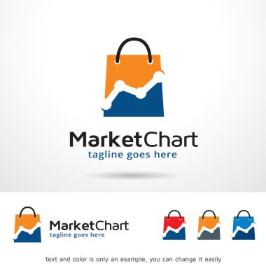 Market Chart Logo Template Design Vector