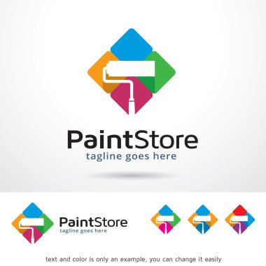 Boya deposu Logo şablonu tasarlamak vektör