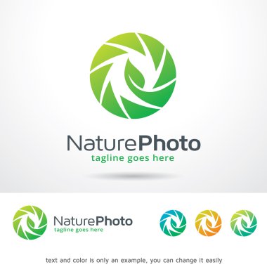 Doğa Fotoğraf Logo şablonu tasarlamak vektör