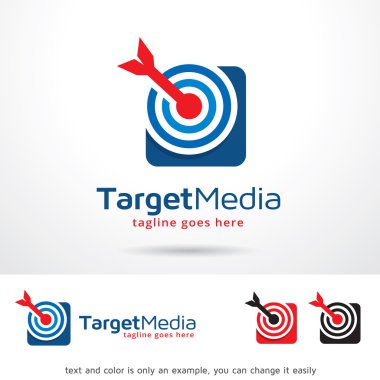 Hedef ortam Logo şablonu tasarlamak vektör