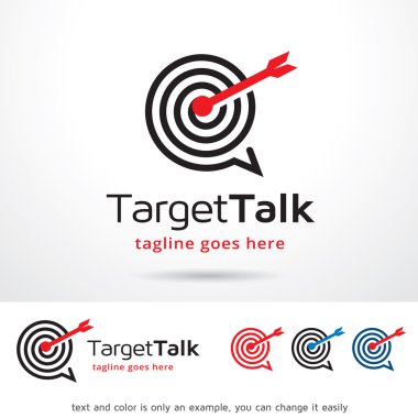 Hedef konuşma Logo şablonu tasarlamak vektör
