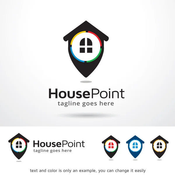 House Point Logo Template Design Vector — Stockvector