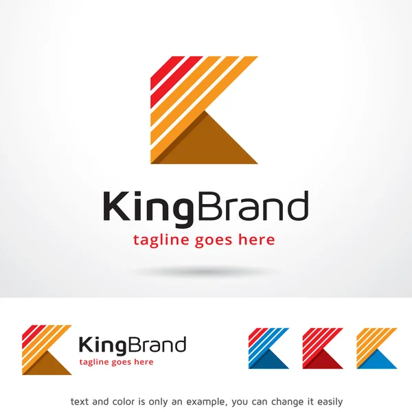 King Brand Letter K Logo Template Design Vector - Stok Vektor