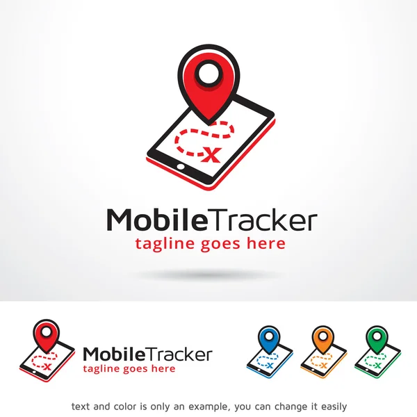 Mobil Tracker Logo Template Design Vector —  Vetores de Stock
