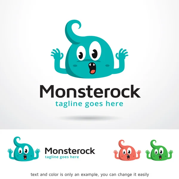 Monster Rock Logo Template Design Vector — Διανυσματικό Αρχείο