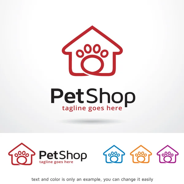 Pet Shop Logo şablonu tasarlamak vektör