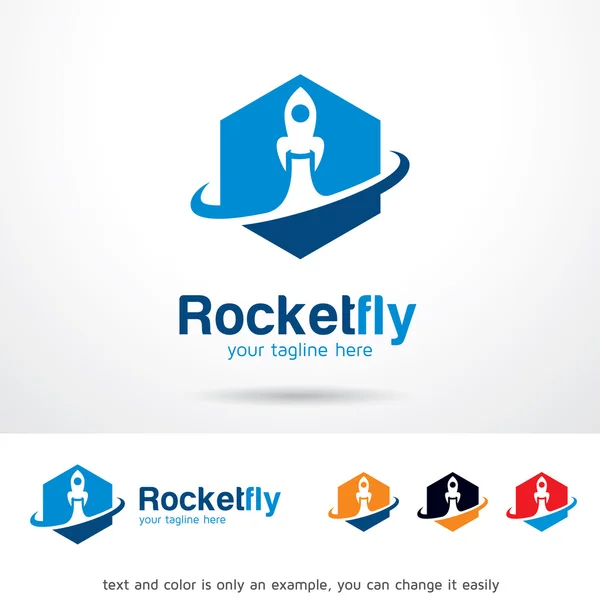 Roket sinek Logo şablonu tasarlamak vektör