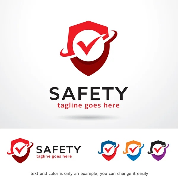 Safety Logo Template Design Vector — Stock Vector