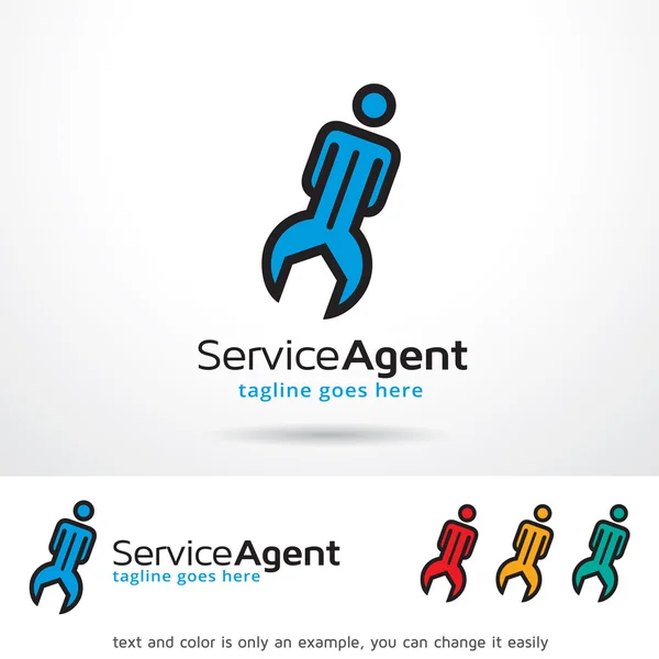 サービス エージェントのロゴのテンプレート デザインのベクトル — ストックベクタ