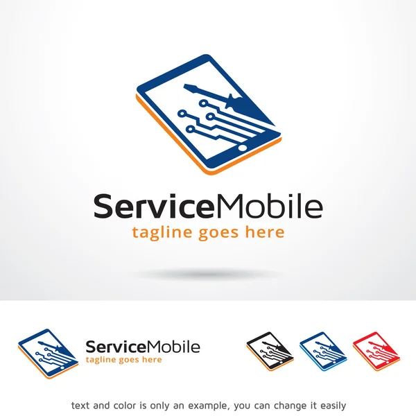 Service mobile logo vorlage design vektor — Stockvektor