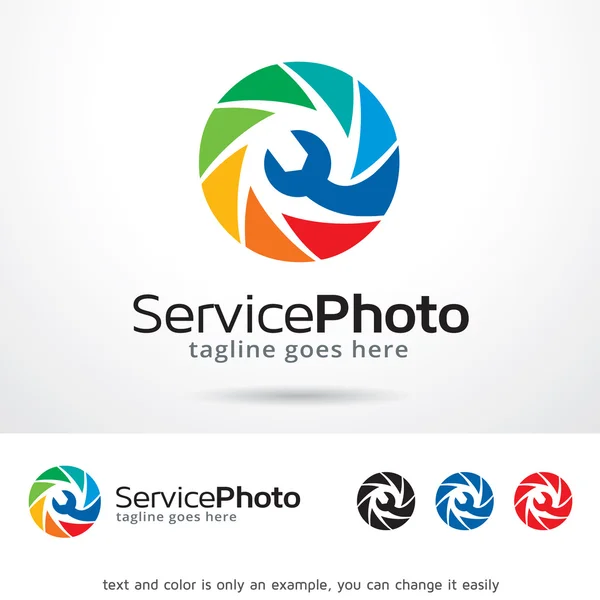 Vector de diseño de plantilla de logotipo de foto de servicio — Vector de stock