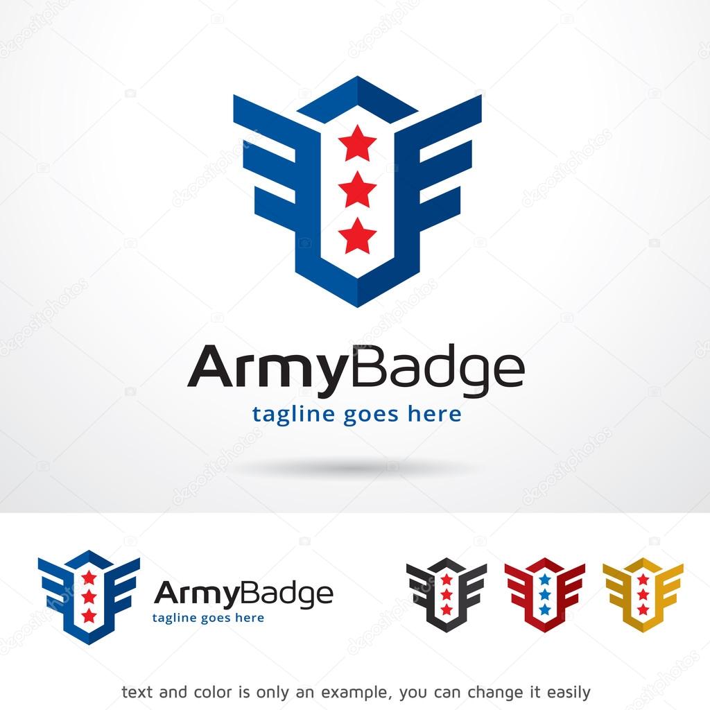 Army Badge Logo Template Design Vector