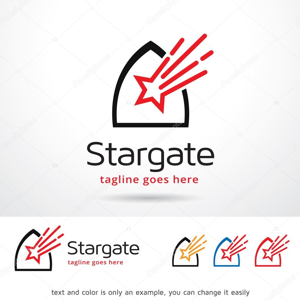 Star Gate Logo Template Design Vector