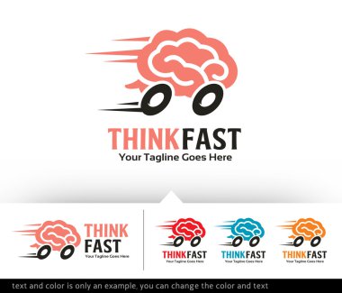 Think Fast Logo Template Design Vector