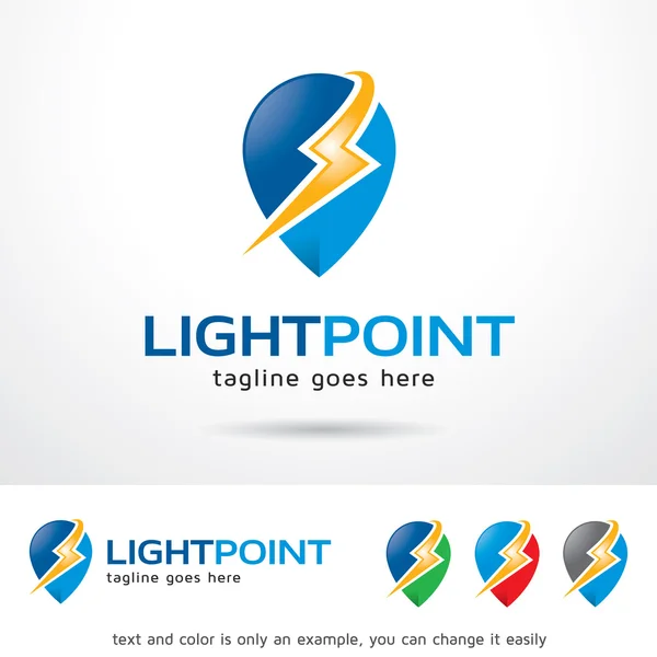 Ponto de luz Logo Template Design Vector —  Vetores de Stock