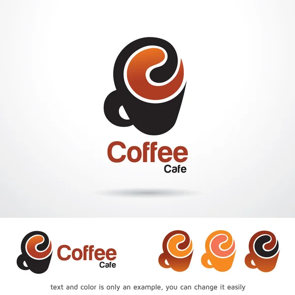 Kaffee Café Logo Vorlage Design Vektor — Stockvektor