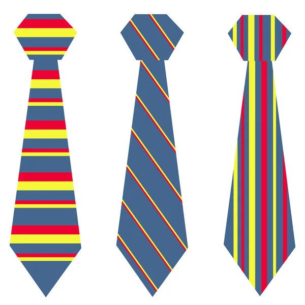Establecer vector de corbata de negocios de los hombres — Archivo Imágenes Vectoriales