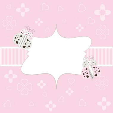 Sevgililer günü çerçevesi kelebekler vektör ile