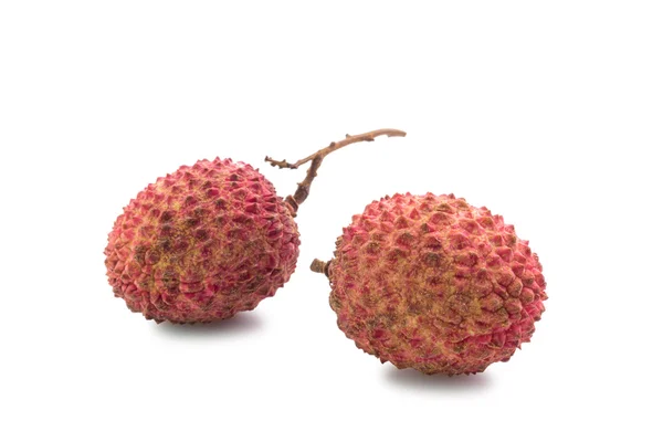 Beyaz arka plan ile meyve taze lychees izole