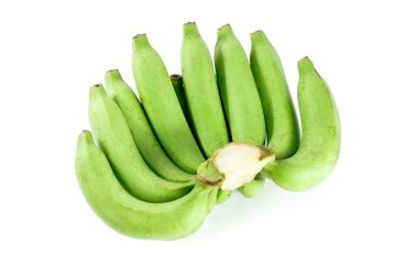 Ham muz beyaz arka plan üzerinde izole.