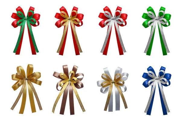 Colorful Ribbons bows isolated on white background. — Stock Photo, Image