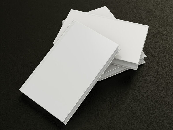 Stack of white books