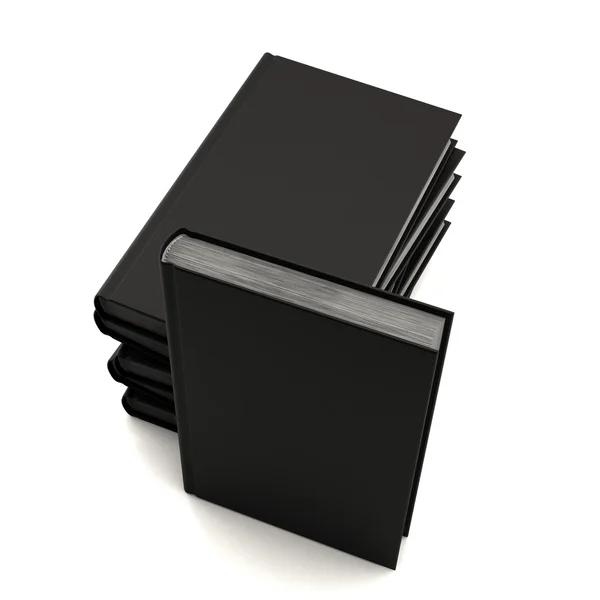 Stack black books — Stock Photo, Image