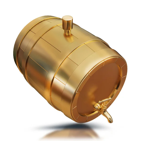Ilustración barril de oro aislado — Foto de Stock